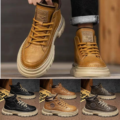 🍁⛄【39-44】✨Νέες ρετρό ανδρικές μπότες Martin με ψηλό τακούνι για το φθινόπωρο και τον χειμώνα, σε ρετρό βρετανικό στυλ