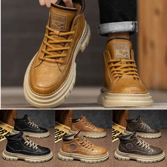 🍁⛄【39-44】✨Νέες ρετρό ανδρικές μπότες Martin με ψηλό τακούνι για το φθινόπωρο και τον χειμώνα, σε ρετρό βρετανικό στυλ