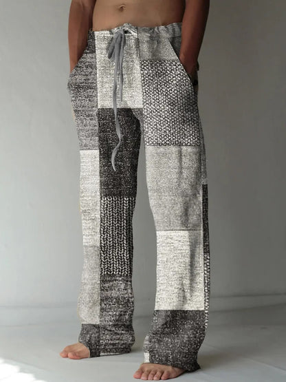 ✨👖【🌈Ograničene zalihe】 【S-6XL】😍 Muške uske pamučne i lanene hlače velikog broja, ležerni, široki boemski stil 