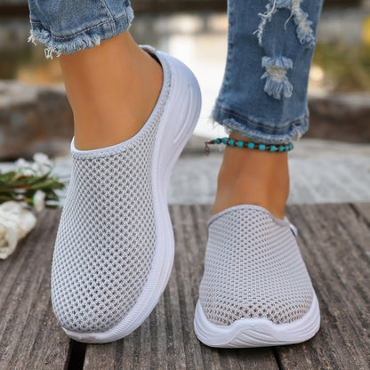 🔥✨【Tallas 36-42】Zapatos casuales ligeros sin cordones - Mules de plataforma de tallas grandes para mujer