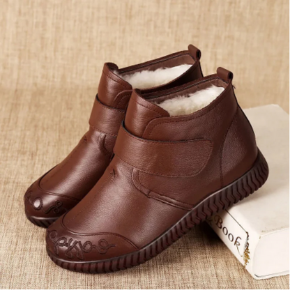 🔥🎉【Sleva 50 %】【Velikosti 35-40】Nové módní dámské kožené boty na volný čas, pohodlné, teplé a ne objemné