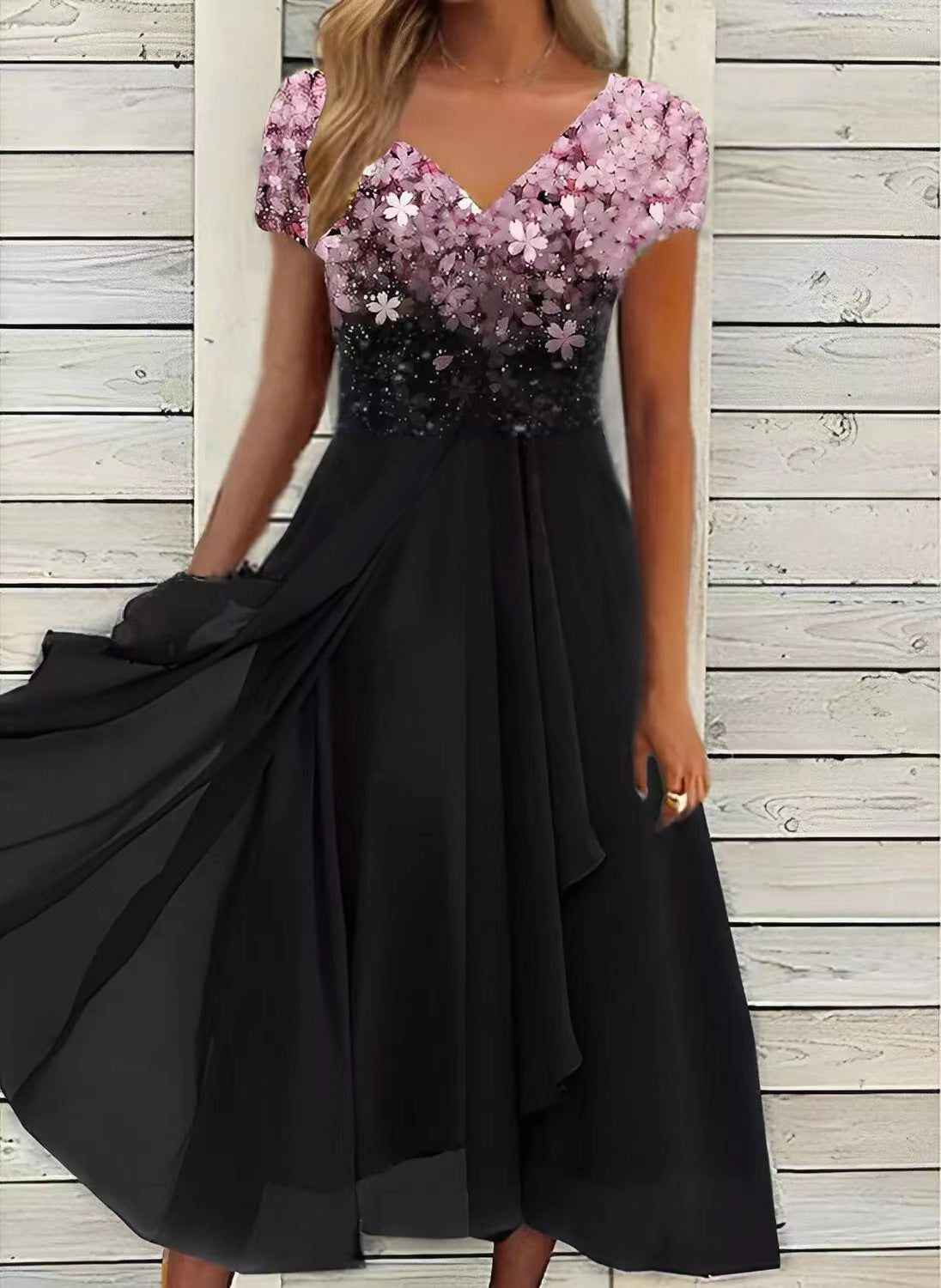 🌈👗【Produs nou de vară】【S-5XL】Rochie din șifon - moale și prietenoasă cu pielea, arătând un temperament la modă 