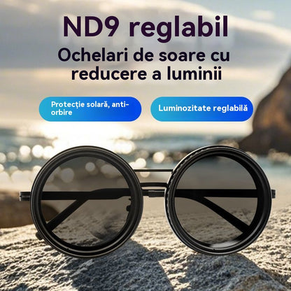 🔥😎Ochelari de soare noi reglabili pe 9 niveluri, potriviți pentru utilizare în aer liber, pescuit, condus și cu protecție UV 
