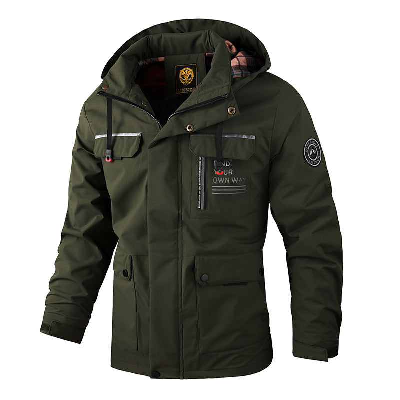 🔥🔥【Wyprzedaż odzieży zimowej】【M-6XL】✨⛄Jesień i zima Męska gruba ciepła wiatroszczelna i wodoodporna kurtka