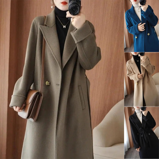 🐏⛄【100% czystej wełny】✨🌷Nowy, gruby, wełniany płaszcz premium dla kobiet na jesień/zimę 2025