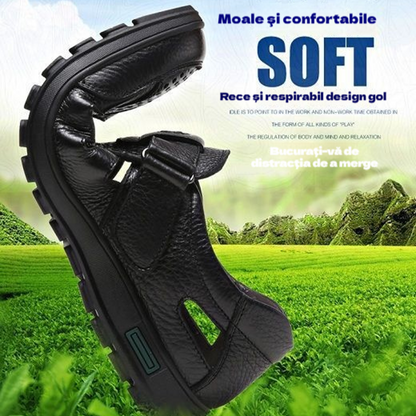 🌴👞【39-44】Sandale ușoare, casual, din piele naturală, respirabile, pentru bărbați, vara 2025, noi 