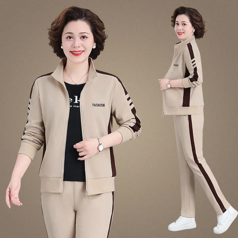 🔥【M-5XL】【Kurtka + Spodnie】😍 Nowy jesienny zestaw sportowy, duży rozmiar