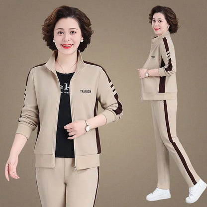 🔥【M-5XL】【Kurtka + Spodnie】😍 Nowy jesienny zestaw sportowy, duży rozmiar