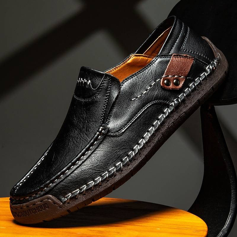 【38-48】Mocasines de cuero hechos a mano de gran tamaño