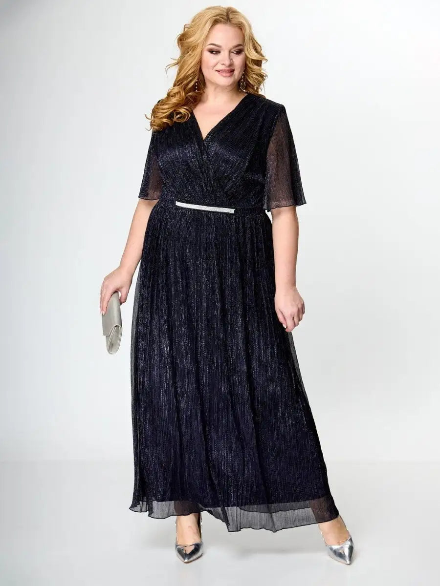 🌷💕【S-5XL】2025 Lato Nowa Moda Elegancka Długa Sukienka z Dekoltem w Serek