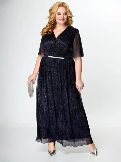 🌷💕【S-5XL】2025 Lato Nowa Moda Elegancka Długa Sukienka z Dekoltem w Serek