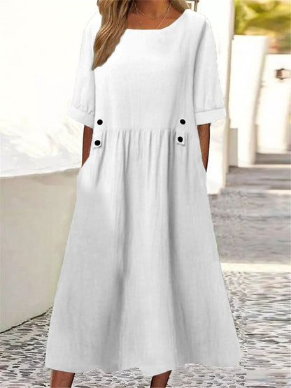 💕✨【🏆Reducere fierbinte】👗Rochie casual de înaltă calitate, simplă, rafinată, nouă de vară 2025 