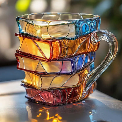 ✨【Korlátozott ideig érvényes ajánlat】📚2025 Újdonság – Legkeresettebb 3D-s könyv alakú kávéscsésze