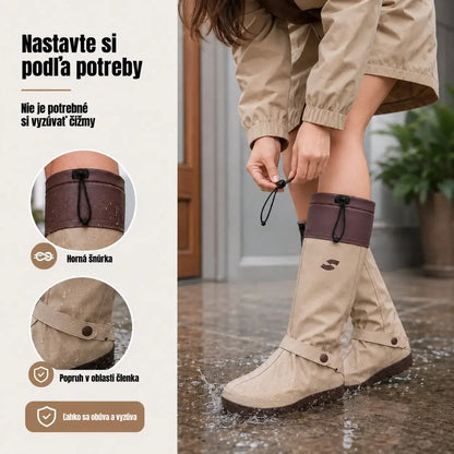 🌧️👟【Veľkosti 36-42】 Nepremokavé a skladacie návleky na topánky — protišmykové, odolné voči opotrebovaniu a opakovane použiteľné