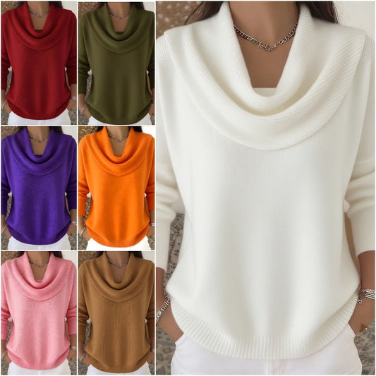 🔥🌷【S-3XL】⛄✨ Jesen/zima 2025 Nova priljubljena ženska enobarvna pletenina