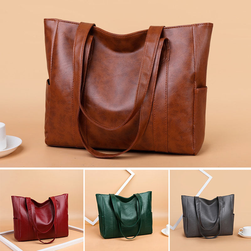 Novinka! Velká dámská kabelka z měkké kůže 👛 Elegantní, všestranná a SKVĚLÁ cena -50%!