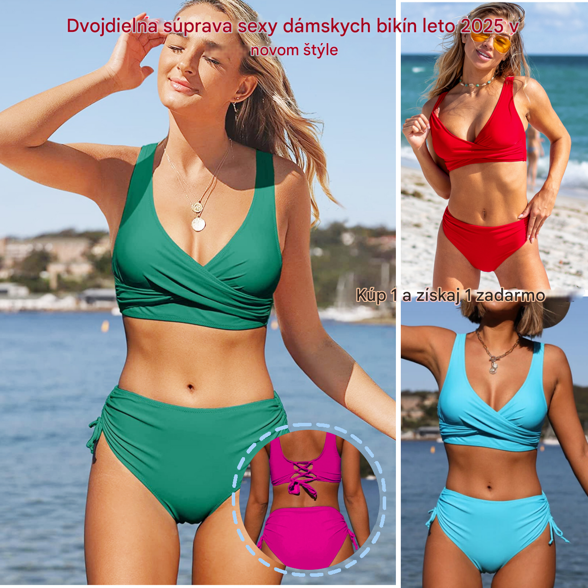 🏖️👙【Popust na nove proizvode】🌴【S-3XL】Novi ženski Jednostavni unibojni, rzosušeći, udobni i prozračni bikini kupaći kostim za ljeto 2025. 