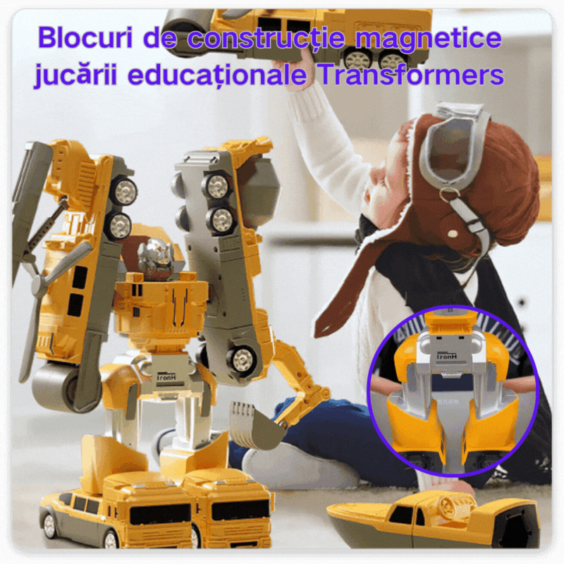 🔥🎉【50% reducere🔥】【16 piese】Jucării educative cu blocuri de construcție magnetice în formă de mașinuțe