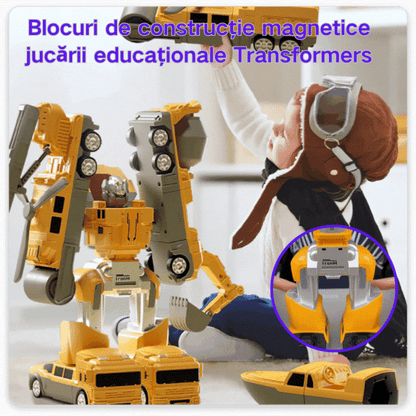 🔥🎉【50% reducere🔥】【16 piese】Jucării educative cu blocuri de construcție magnetice în formă de mașinuțe