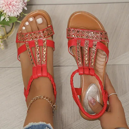 🌈🌿【🔥Ljetno rasprodaja】👡【34-43】Moderne i elegantne ženske sandale s blistavim cirkonima