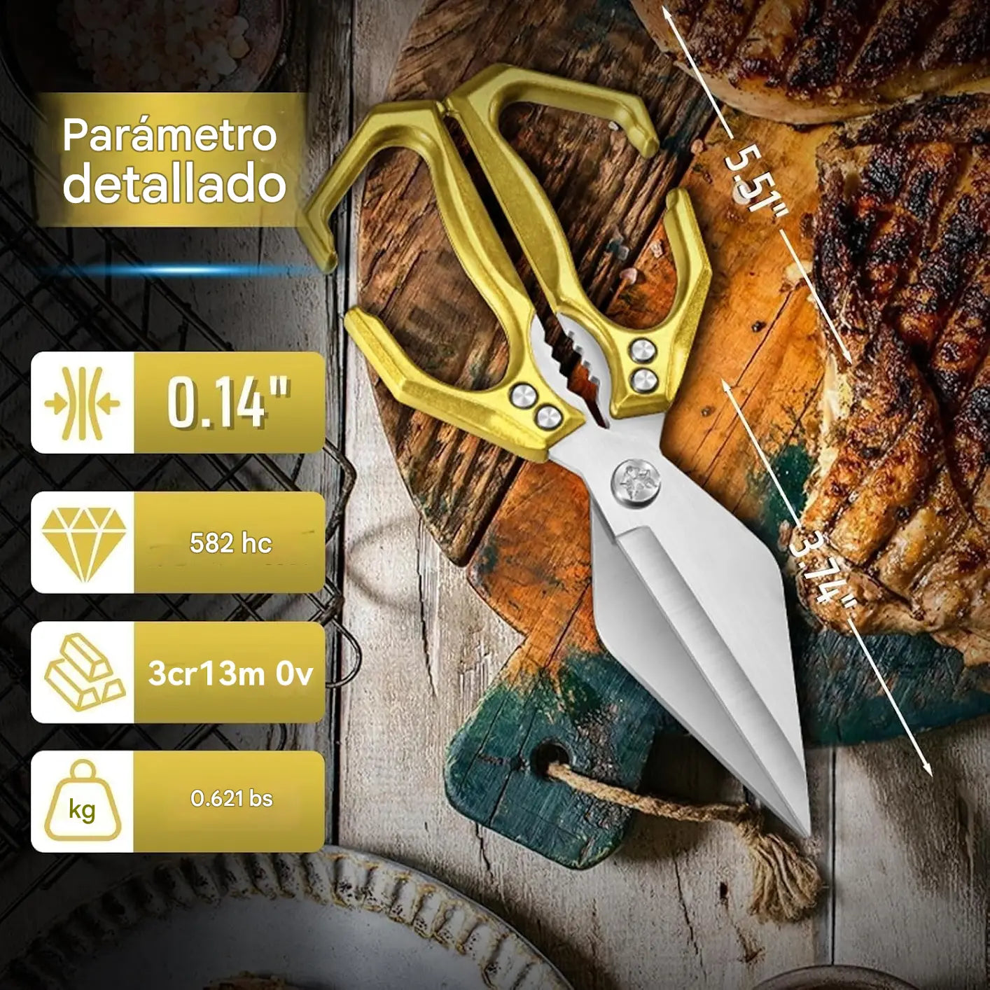 ✂️🔥【Súper útiles🔥】Tijeras de cocina multifuncionales: fáciles y sin esfuerzo
