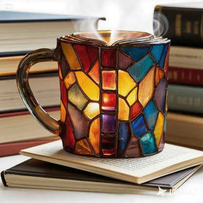 📚 🥤【Kupte jeden, druhý dostanete zdarma】3D malovaný hrnek na kávu ve tvaru knihy
