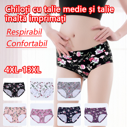😍【Pachet de 7】✨💕【50-140KG】Lenjerie intimă confortabilă, antibacteriană, din bumbac, imprimeuri noi 