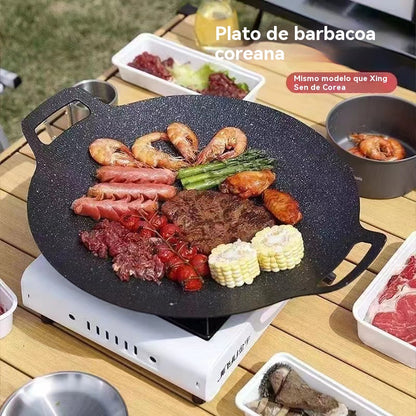 🔥🍖O tigaie grill cu mânere, un produs indispensabil pentru grătarele în familie! 