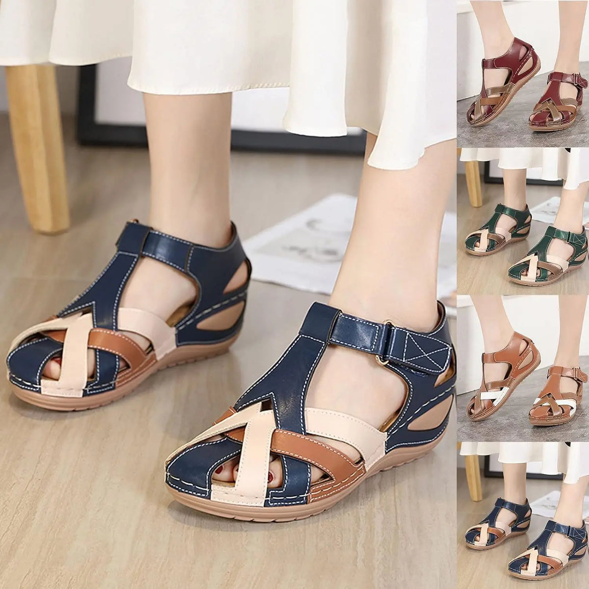🩰Oferta de temporada✨【35–43】Sandalias romanas cómodas para mujer, hechas de piel suave – Precio rebajado Oferta limitada ✅Pago contra entrega ✅2 artículos con un 70% de descuento