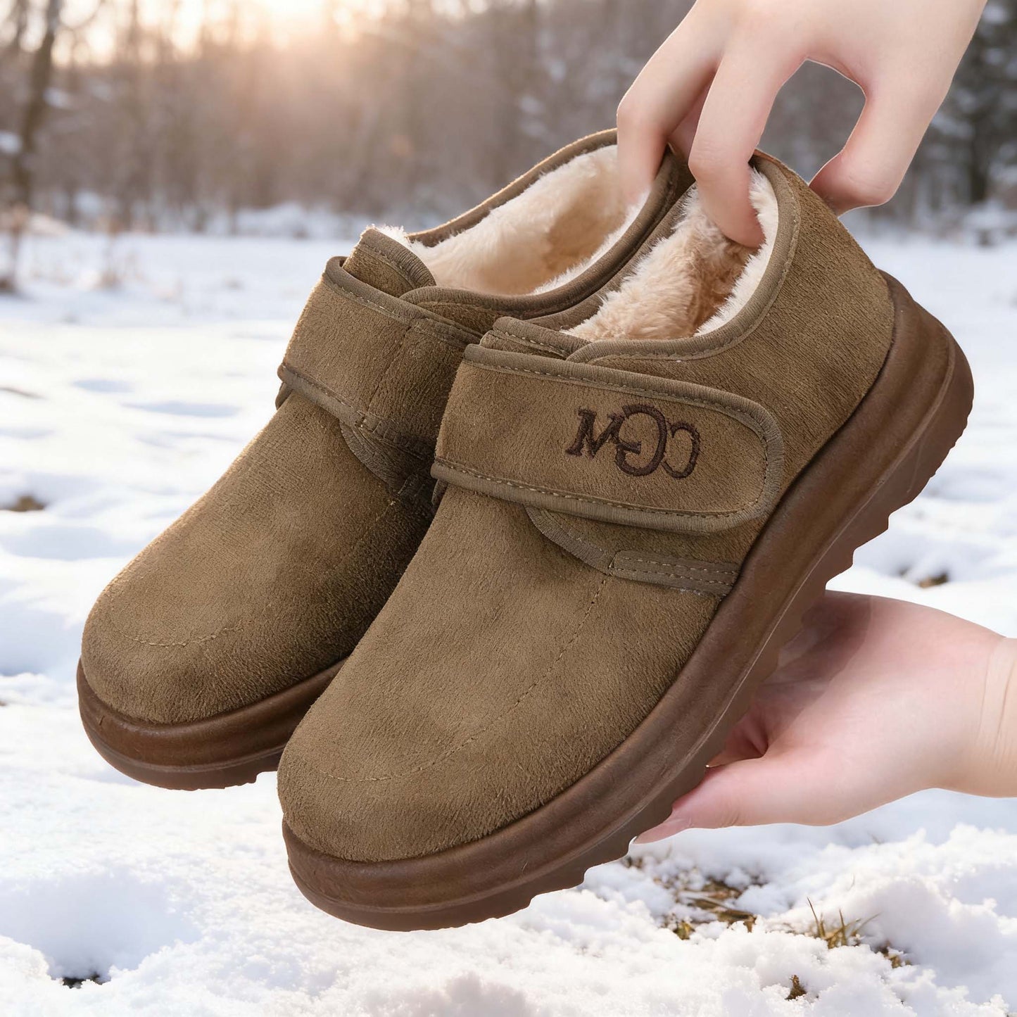 🔥✨【Nowość 2026】【Rozmiary 36-41】Modne nowe damskie zimowe botki do kostki z zamszowymi śniegowcami