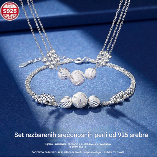 🔥【Compra uno y llévate otro gratis】🔥✨Collar + pulsera ligero y lujoso con cuentas de la suerte