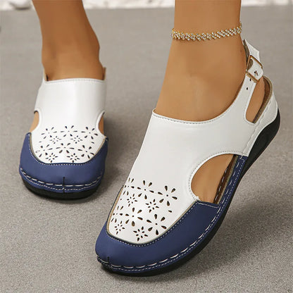 🔥🌈【Tallas 36-43】Nuevas sandalias retro europeas y americanas para mujer - Transpirables y ligeras con correa de hebilla única
